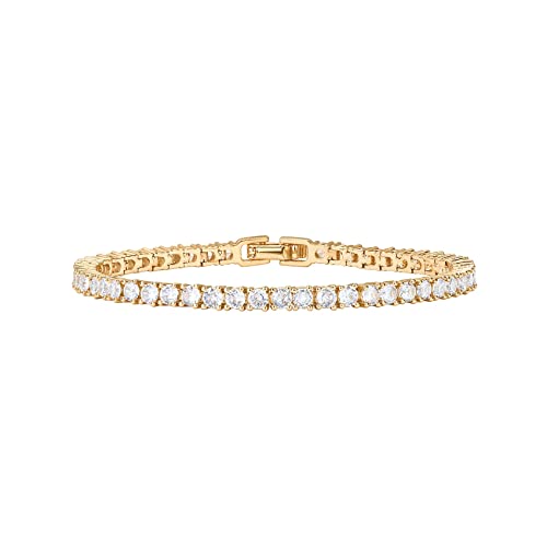 PAVOI Women's 3mm Cubic Zirconia Classic Tennis Bracelet