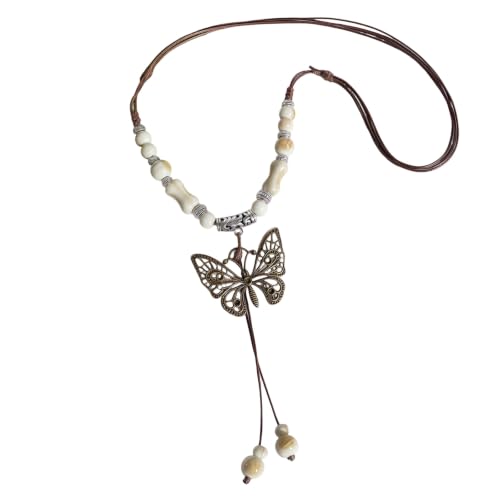 CZMZHFC Women's Vintage Butterfly Pendant Choker Necklace