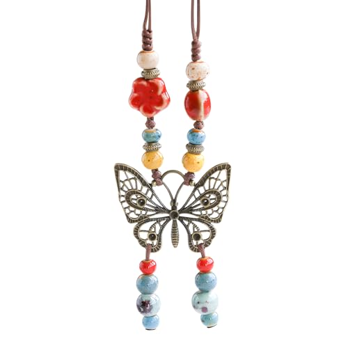 CZMZHFC Women's Vintage Butterfly Pendant Choker Necklace