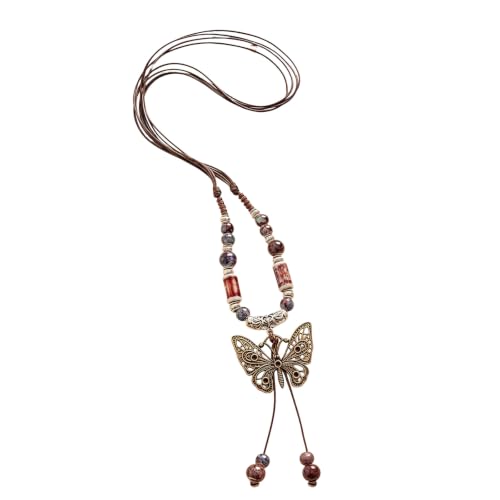CZMZHFC Women's Vintage Butterfly Pendant Choker Necklace
