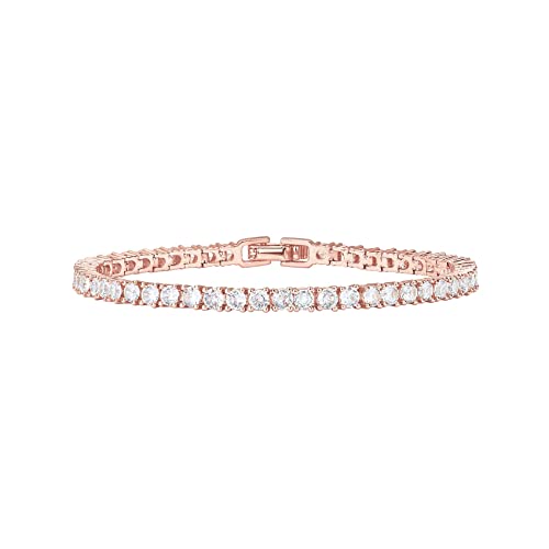 PAVOI Women's 3mm Cubic Zirconia Classic Tennis Bracelet