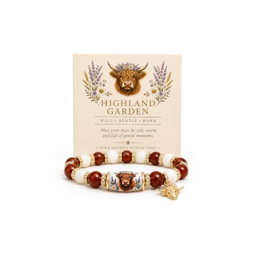 LIU JUN Women's Natural Stone Bead Stretch Bracelet 19.1cm