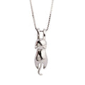 S.Leaf Women's Sterling Silver Cat Pendant Necklace