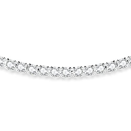 Luxval Women's 3mm CZ Tennis Choker Necklace