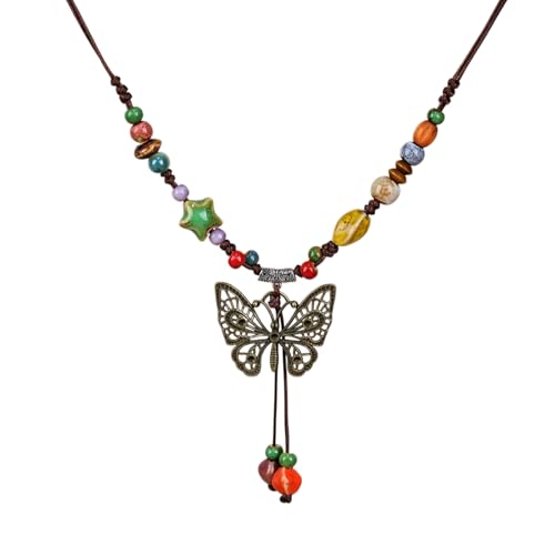 CZMZHFC Women's Vintage Butterfly Pendant Choker Necklace