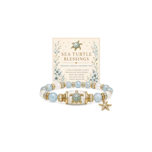 LIU JUN Women's Natural Stone Bead Stretch Bracelet 19.1cm