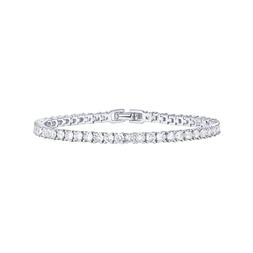 PAVOI Women's 3mm Cubic Zirconia Classic Tennis Bracelet