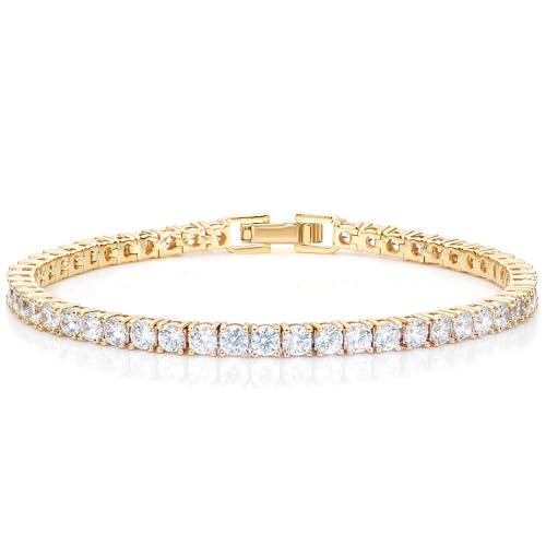 Haqptul Women's 3mm CZ Tennis Bracelet