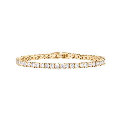PAVOI Women's 3mm Cubic Zirconia Classic Tennis Bracelet