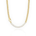 Luxval Women's 3mm CZ Tennis Choker Necklace