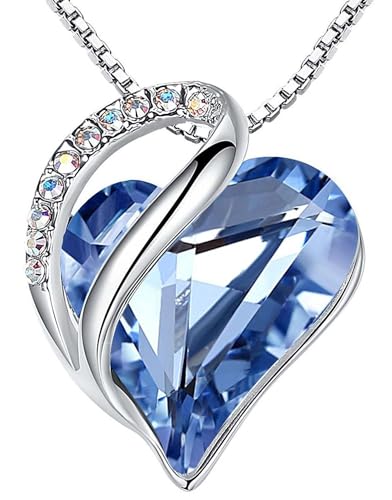 Leafael Women's Infinity Love Heart Crystal Pendant Necklace