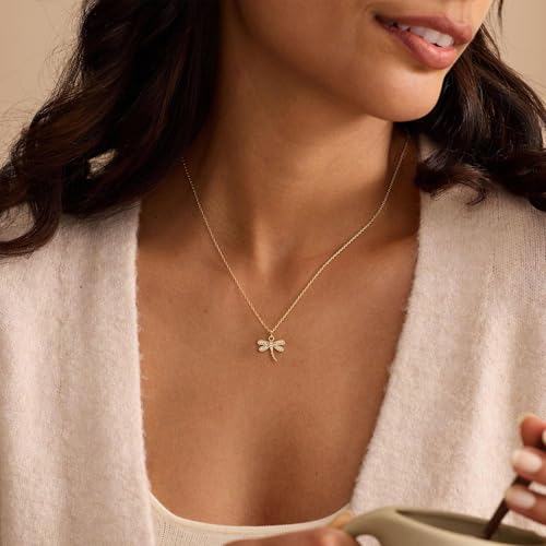 Plenky Women's 14K Gold Plated Dainty Pendant Necklace