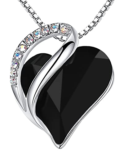 Leafael Women's Infinity Love Heart Crystal Pendant Necklace