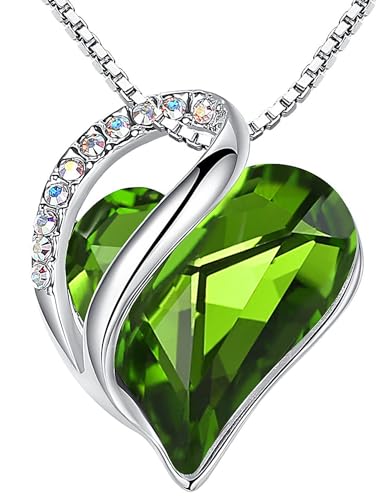 Leafael Women's Infinity Love Heart Crystal Pendant Necklace
