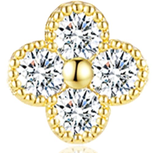 KELAIEN Women's Gold Birthstone Clover Bracelet