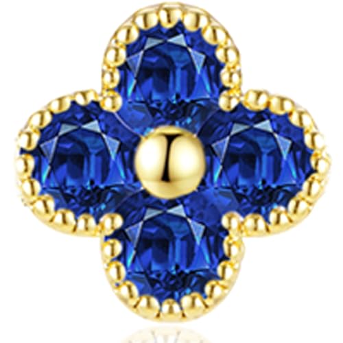 KELAIEN Women's Gold Birthstone Clover Bracelet