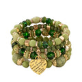 Jewellify Women's Boho Beaded Stackable Bracelet Set