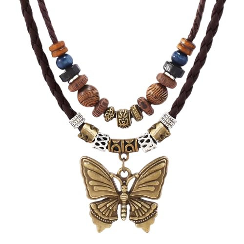 CZMZHFC Women's Vintage Butterfly Pendant Choker Necklace