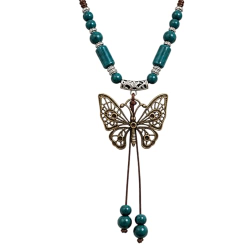 CZMZHFC Women's Vintage Butterfly Pendant Choker Necklace