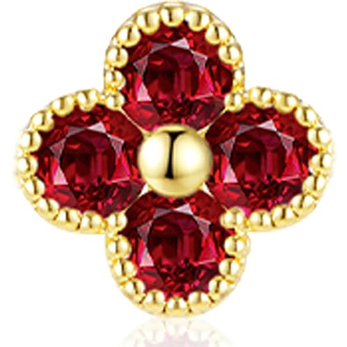 KELAIEN Women's Gold Birthstone Clover Bracelet