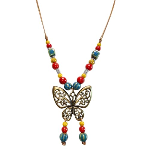 CZMZHFC Women's Vintage Butterfly Pendant Choker Necklace