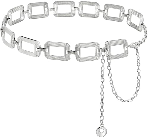 Suyi Women's Chunky Curb Chain Waist Belt