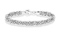 Miabella Women's Italian 925 Sterling Silver Byzantine Bracelet