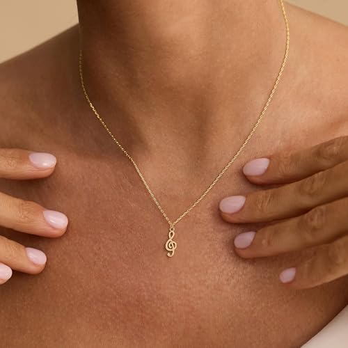 Plenky Women's 14K Gold Plated Dainty Pendant Necklace