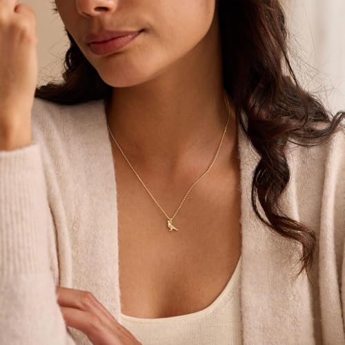 Plenky Women's 14K Gold Plated Dainty Pendant Necklace