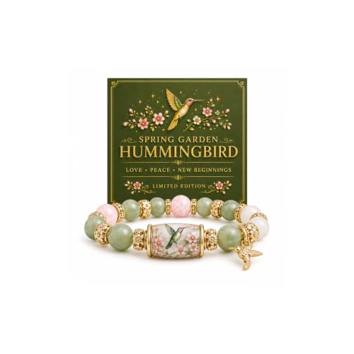 LIU JUN Women's Natural Stone Bead Stretch Bracelet 19.1cm