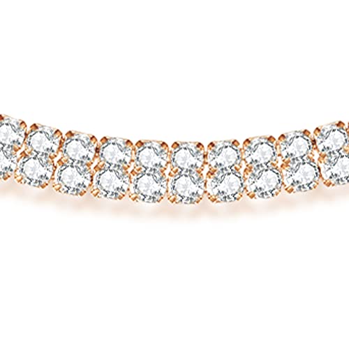 Luxval Women's 3mm CZ Tennis Choker Necklace