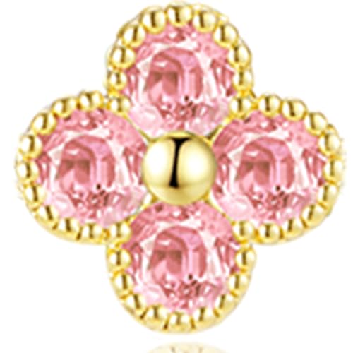 KELAIEN Women's Gold Birthstone Clover Bracelet