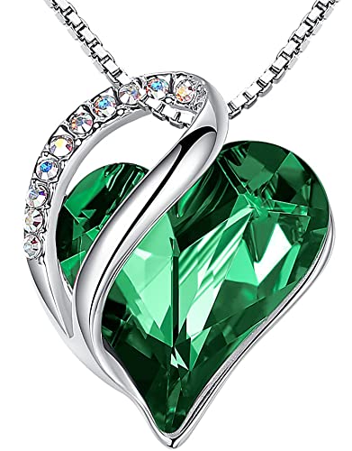 Leafael Women's Infinity Love Heart Crystal Pendant Necklace