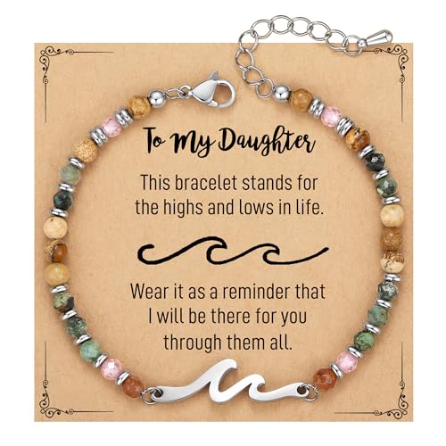 TONY & SANDY Women's Natural Stone Wave Bracelet