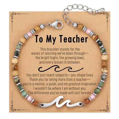 TONY & SANDY Women's Natural Stone Wave Bracelet