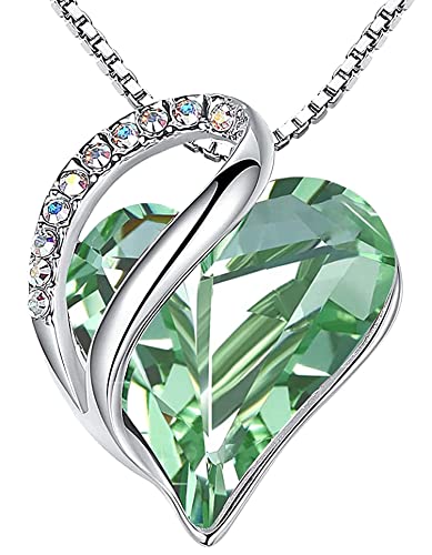 Leafael Women's Infinity Love Heart Crystal Pendant Necklace