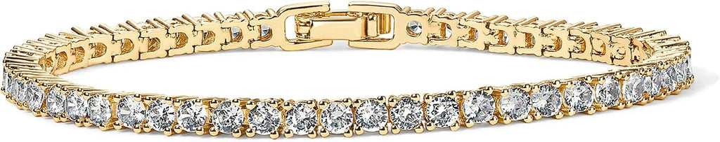 PAVOI Women's 3mm Cubic Zirconia Classic Tennis Bracelet