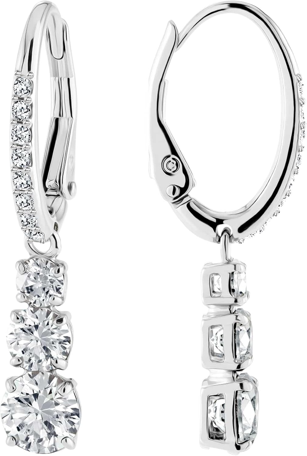 Swarovski Women's Attract Trilogy Drop Pierced Earrings