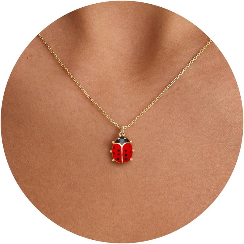 Plenky Women's 14K Gold Plated Dainty Pendant Necklace