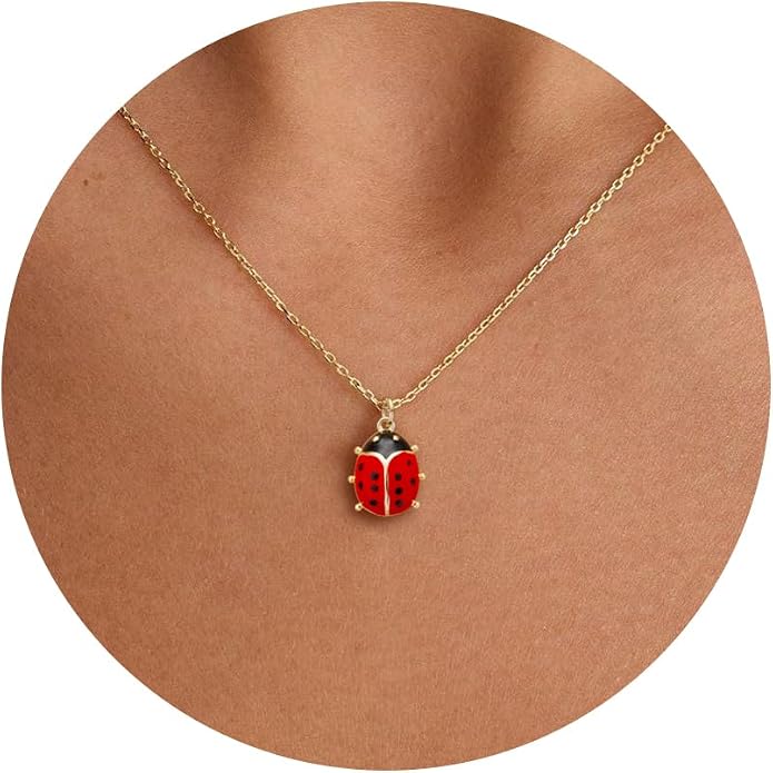 Plenky Women's 14K Gold Plated Dainty Pendant Necklace