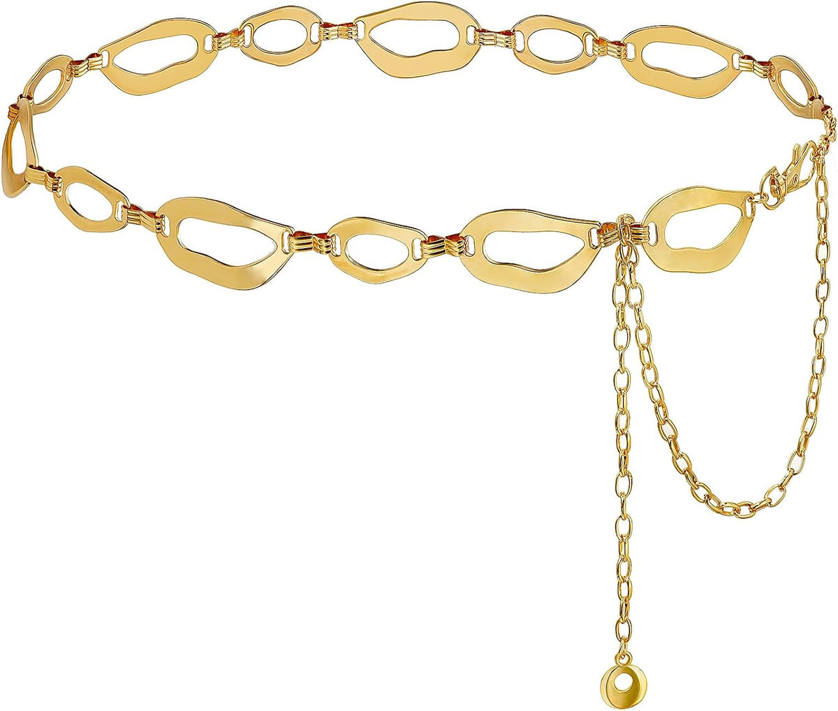 Suyi Women's Chunky Curb Chain Waist Belt