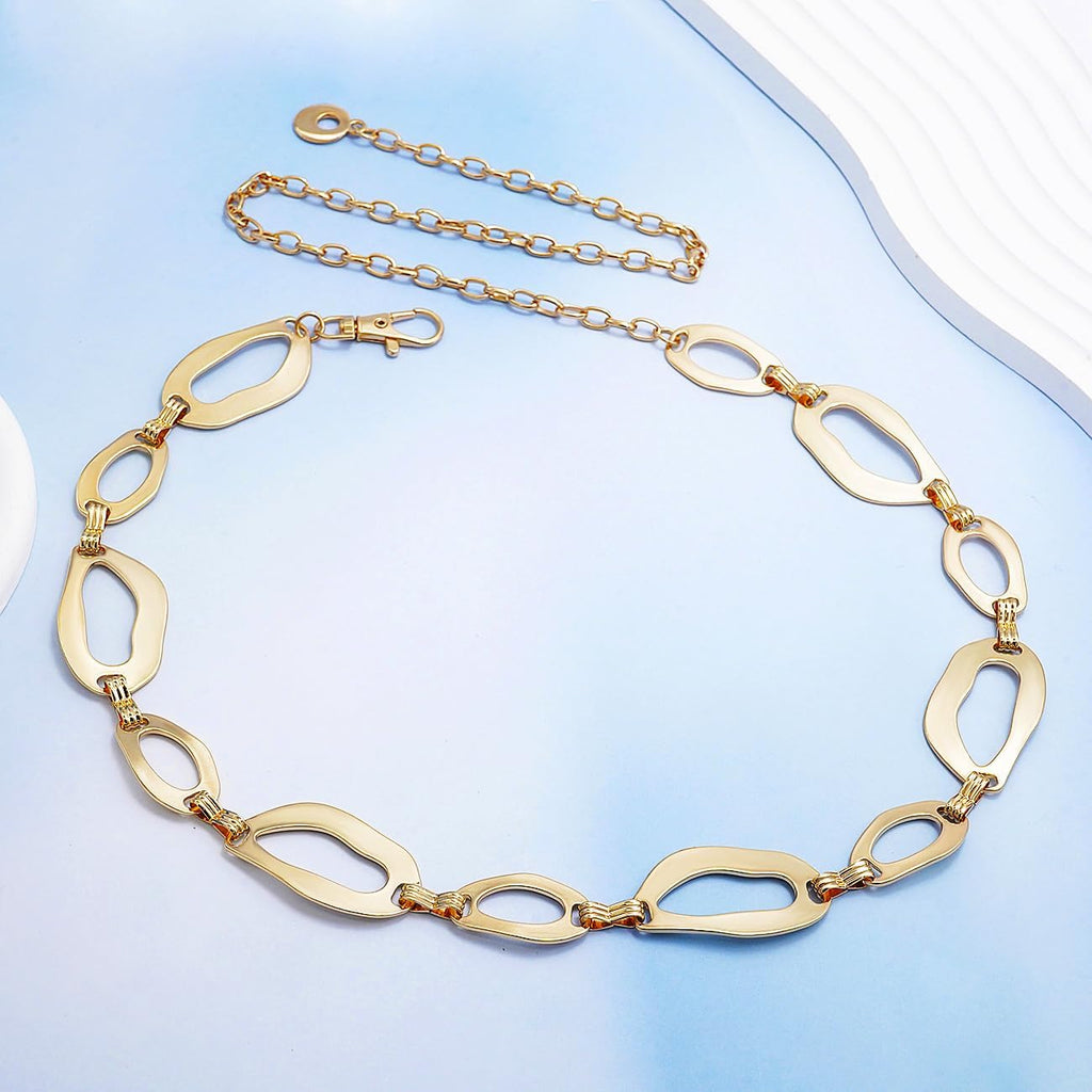 Suyi Women's Chunky Curb Chain Waist Belt