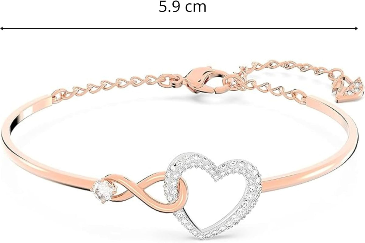Swarovski Women's Infinity Heart Crystal Bangle