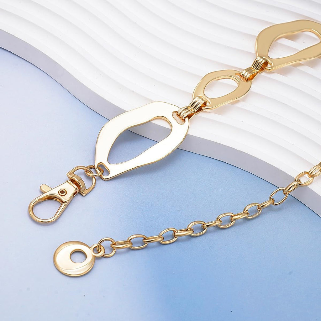 Suyi Women's Chunky Curb Chain Waist Belt