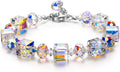 LADY COLOUR Women's Northern Lights Crystals Bracelet