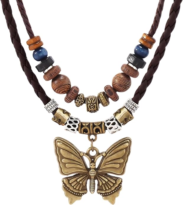CZMZHFC Women's Vintage Butterfly Pendant Choker Necklace