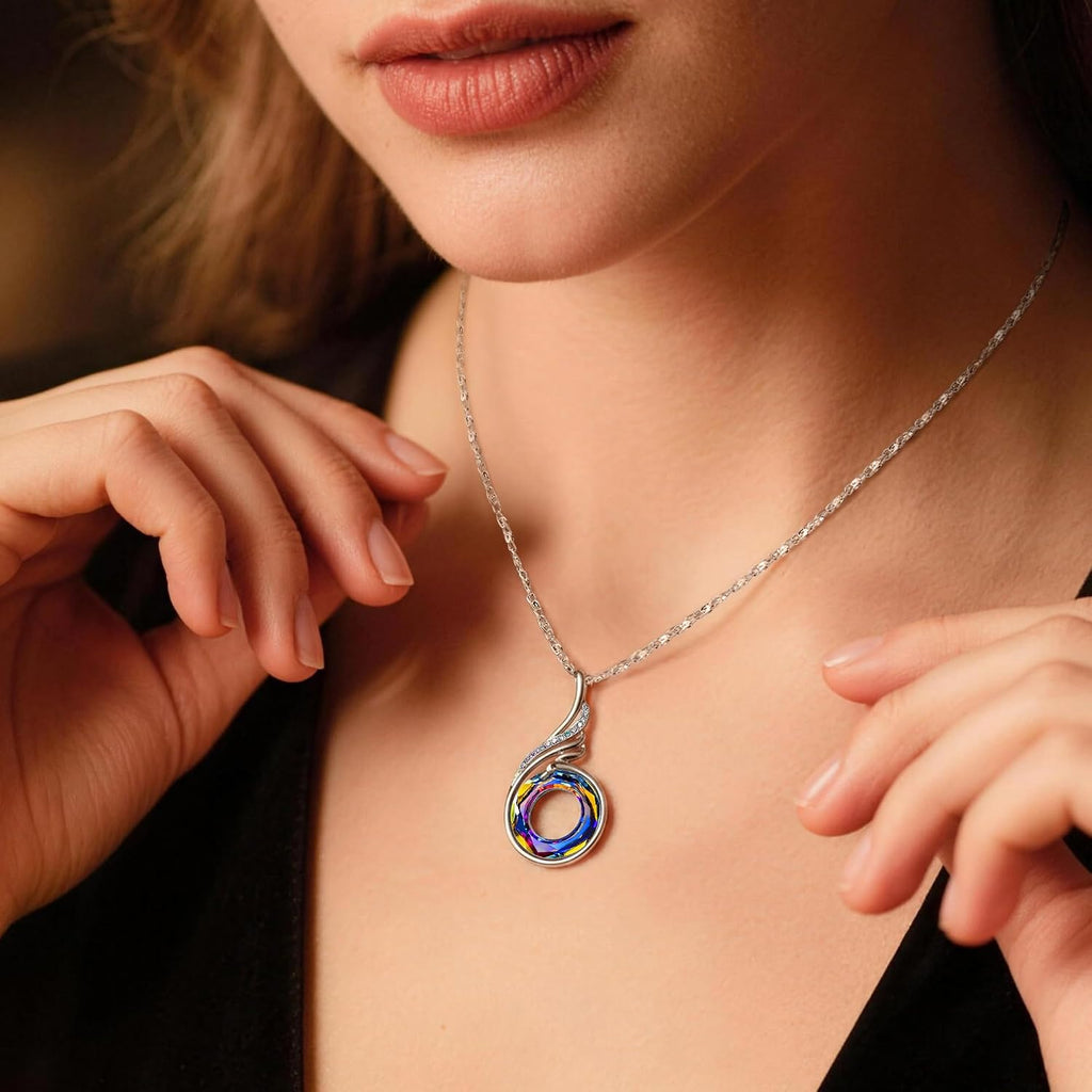 Kate Lynn Women's Phoenix Crystal Pendant Necklace