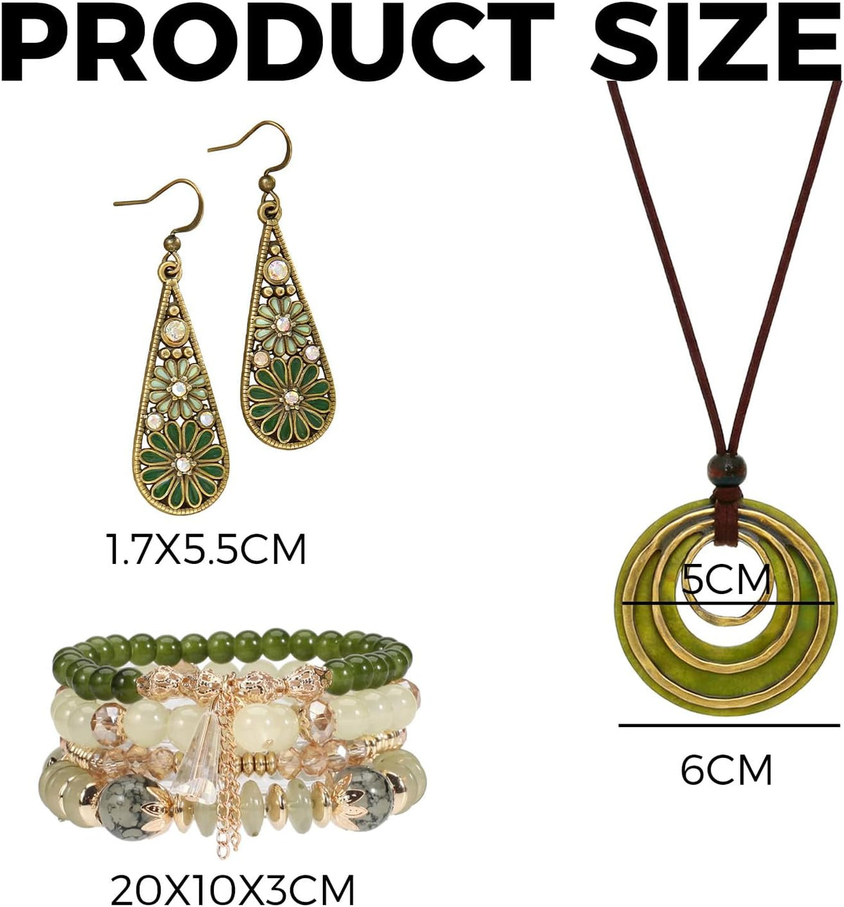ULODJFN Women's Boho Western Jewelry Set
