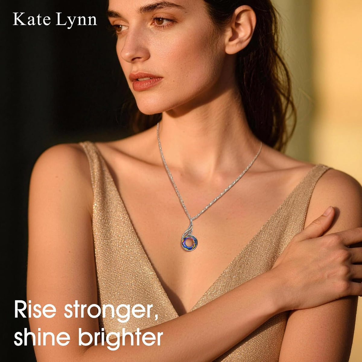Kate Lynn Women's Phoenix Crystal Pendant Necklace