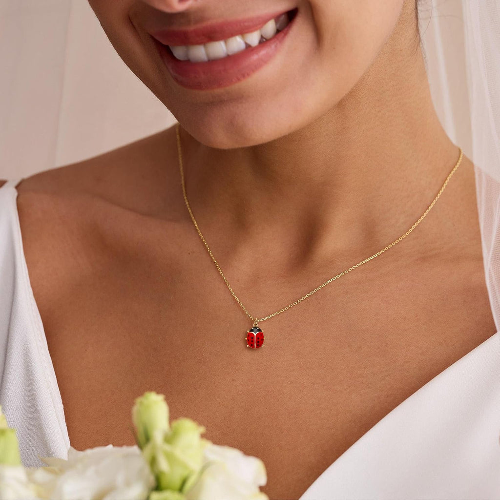 Plenky Women's 14K Gold Plated Dainty Pendant Necklace